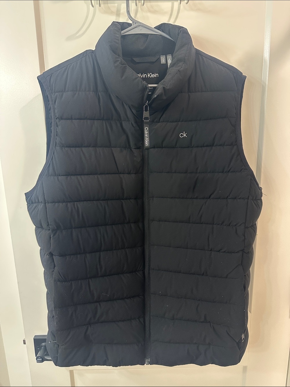 Calvin Klein Black Quilted Puffer Vest with CK Logo